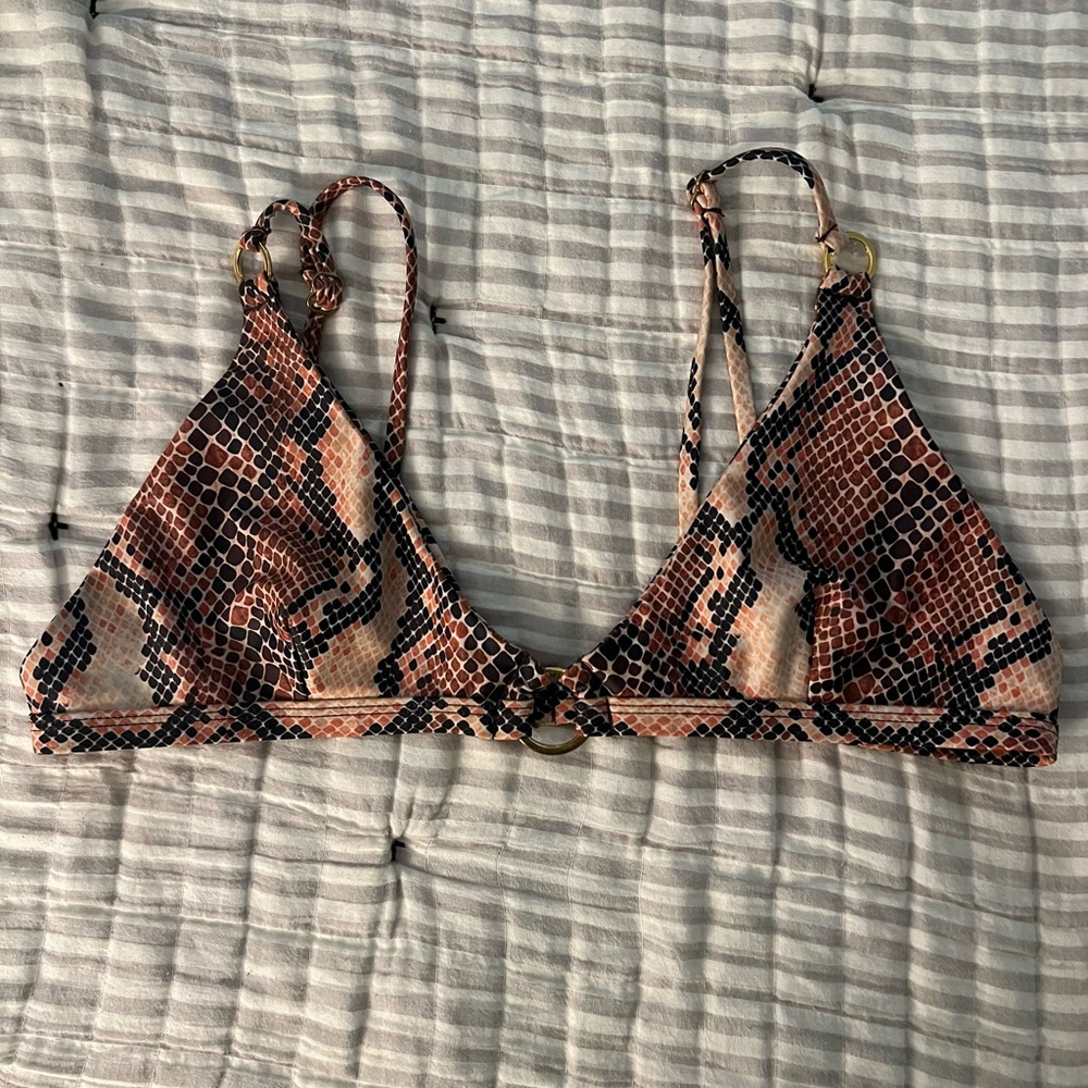 Blackbough snake print Riri bikini top